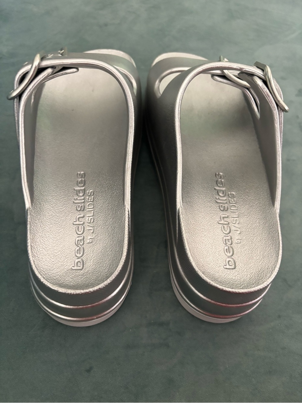 J Slides Silver Eva New - Picture 3 of 8